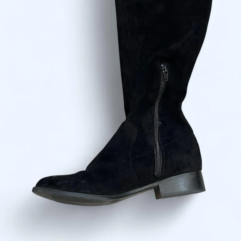 American Eagle Outfitters Women’s Size 7 Black Suede Over the Knee Sock Boots